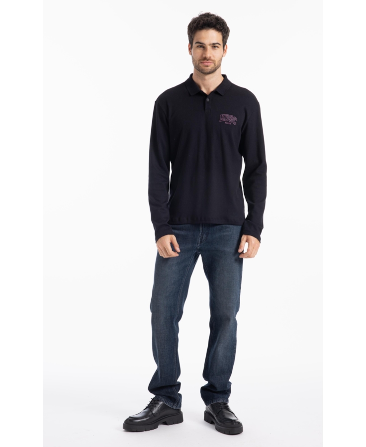 Polo Piquet Edsc Ellus Classic Preto