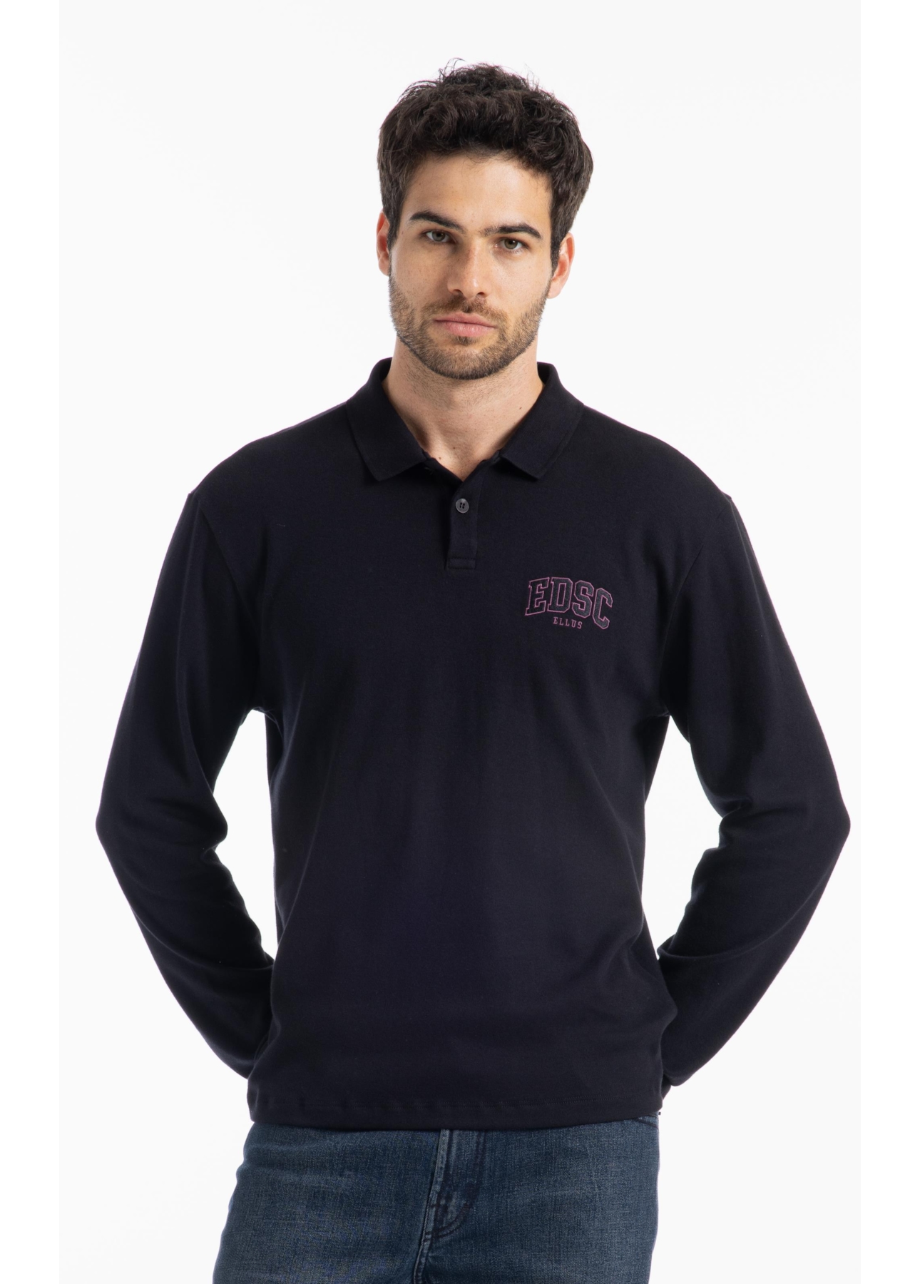 Polo Piquet Edsc Ellus Classic Preto