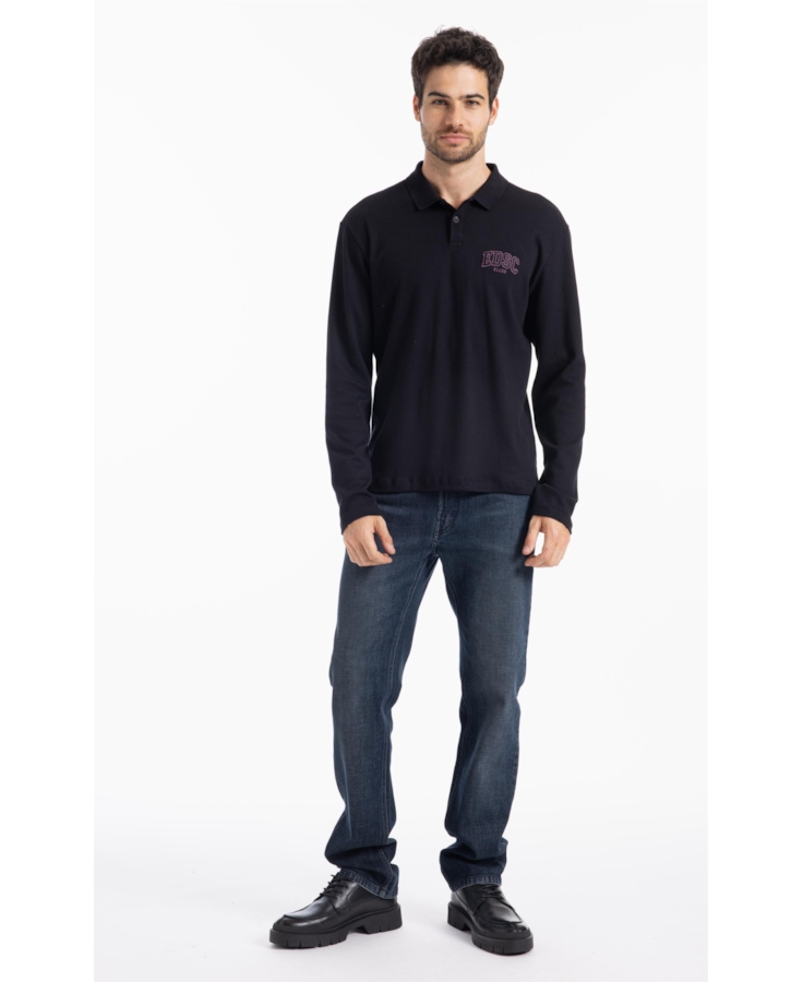 Polo Piquet Edsc Ellus Classic Preto