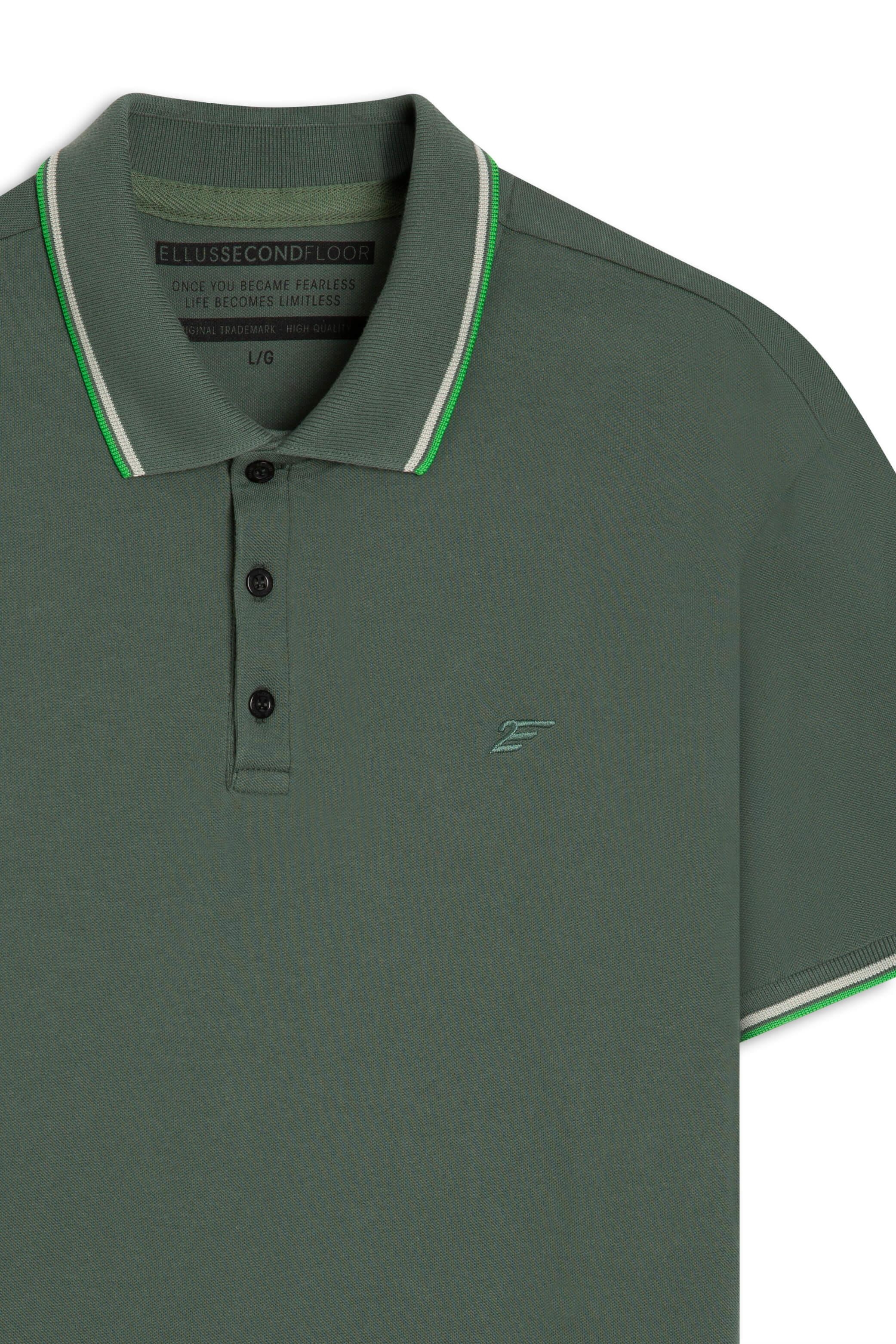 Polo Piquet Ellus 2nd Floor Frisos Classic Mc Verde