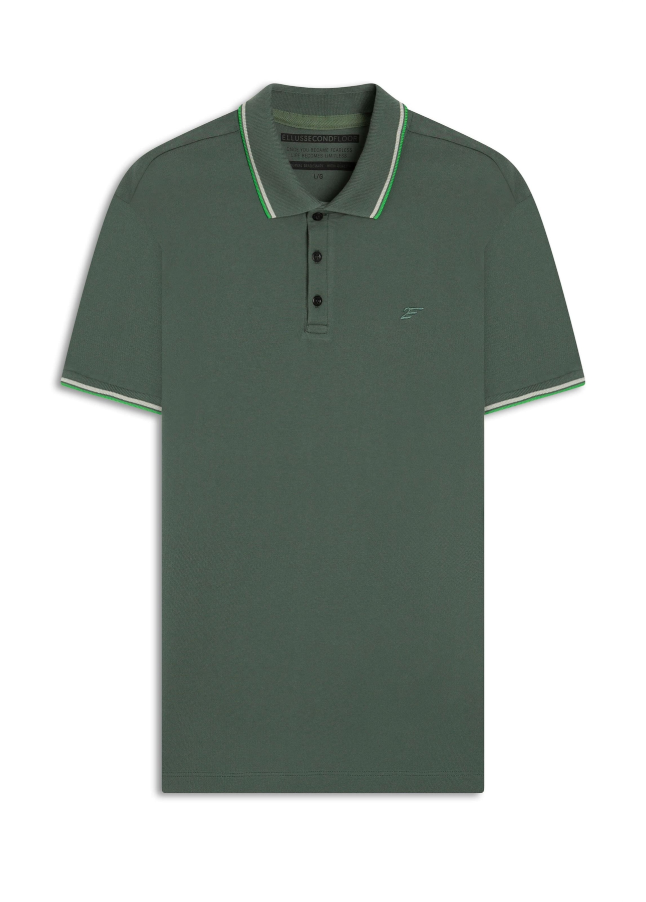 Polo Piquet Ellus 2nd Floor Frisos Classic Mc Verde