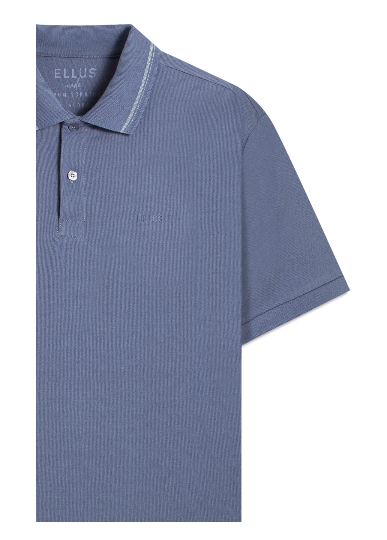 Polo Piquet Ellus Classic Azul Jeans