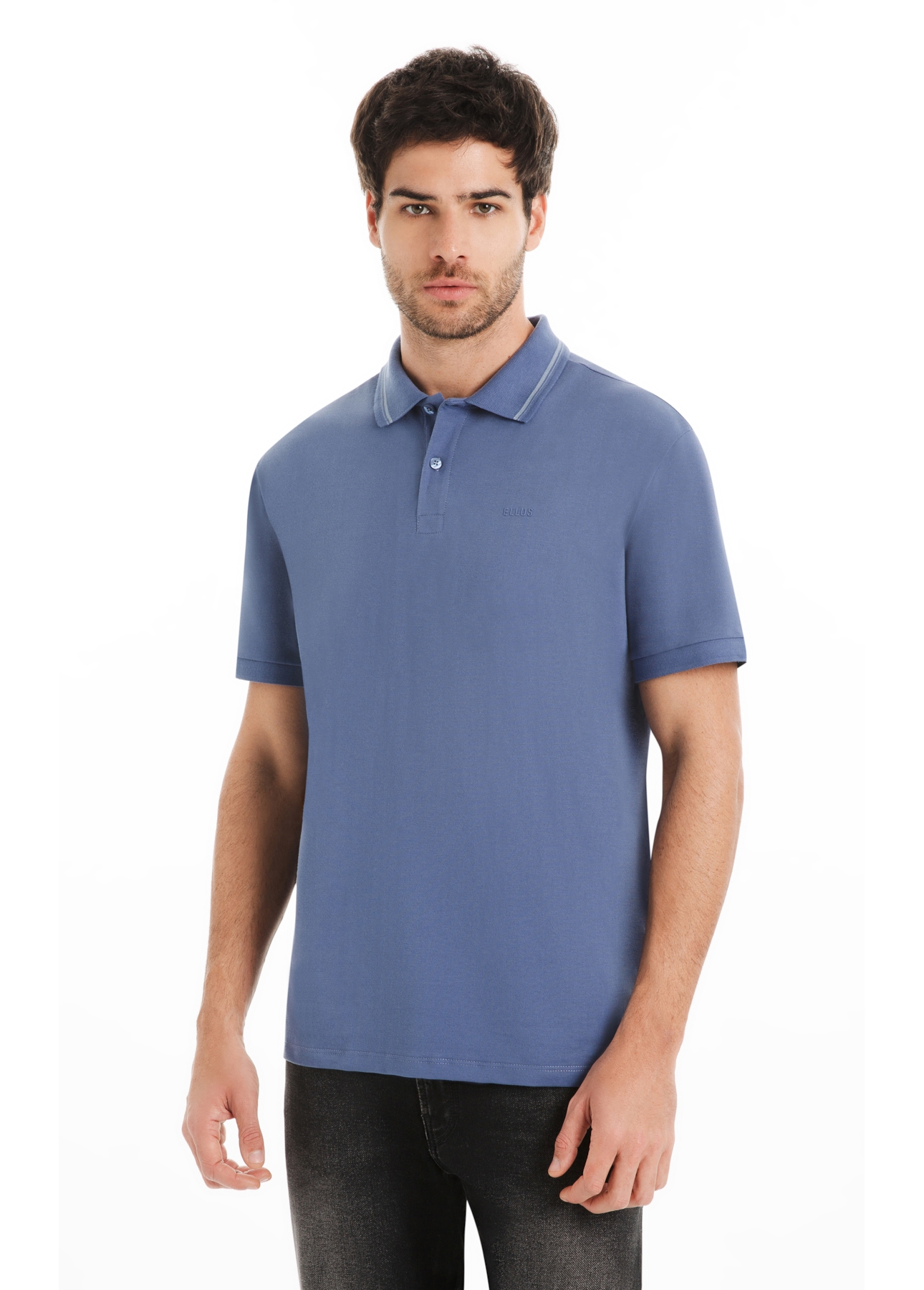 Polo Piquet Ellus Classic Azul Jeans