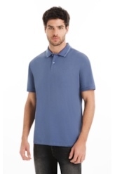 Polo Piquet Ellus Classic Azul Jeans