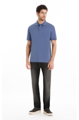 Polo Piquet Ellus Classic Azul Jeans