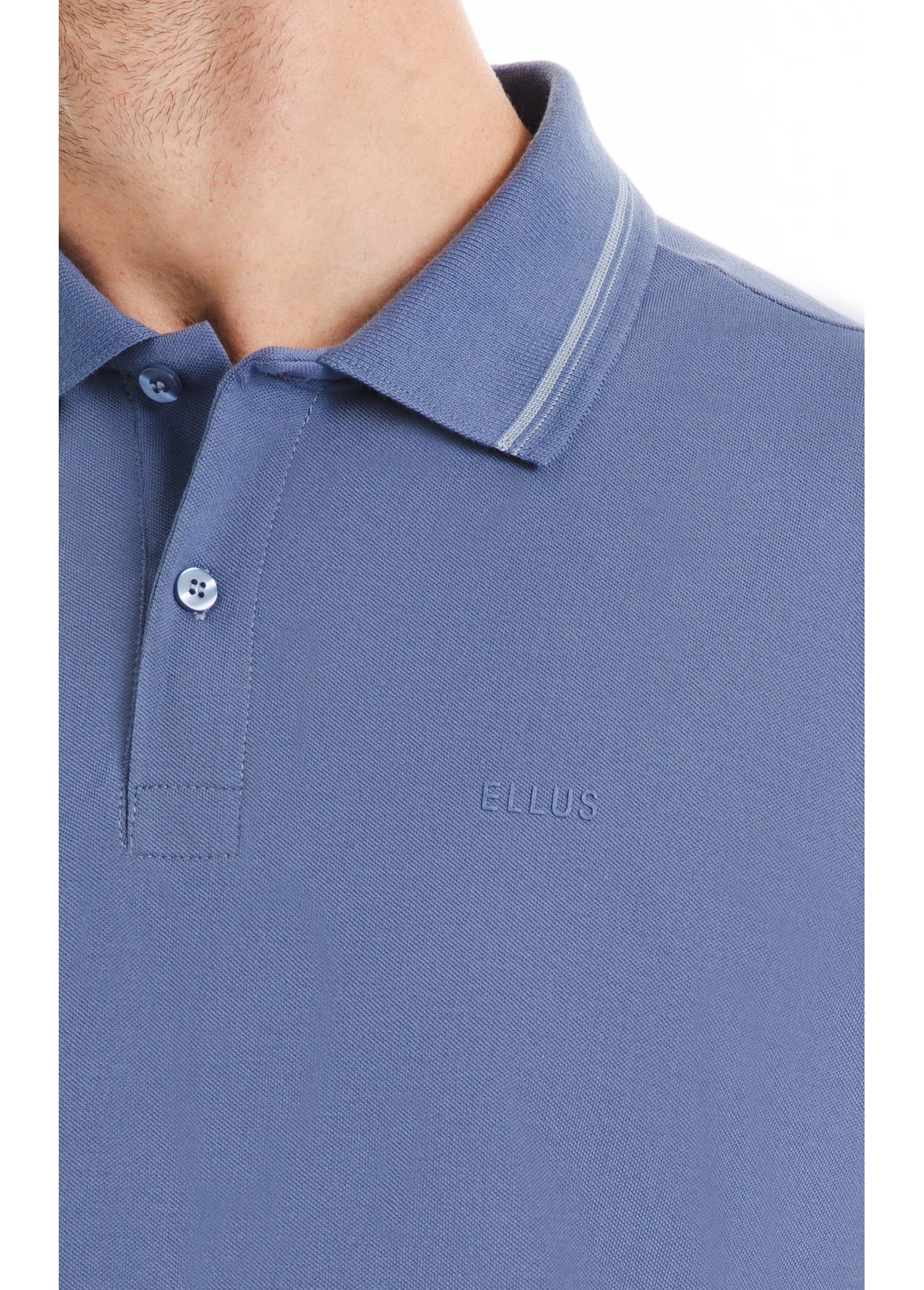 Polo Piquet Ellus Classic Azul Jeans
