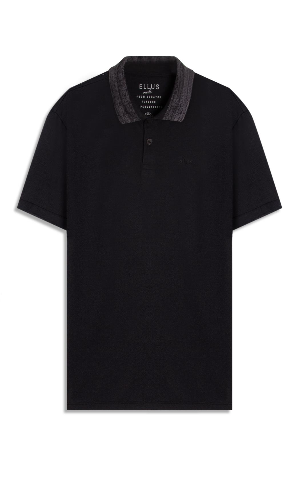 Polo Piquet Ellus Stripes Classic Mc Preto