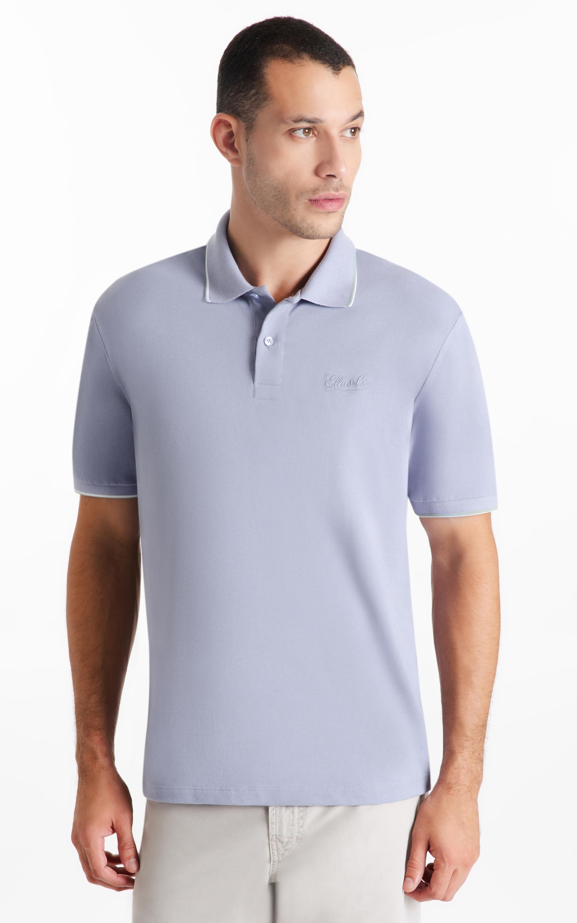 Polo Piquet Ellus Co Classic Mc Blue Vintage