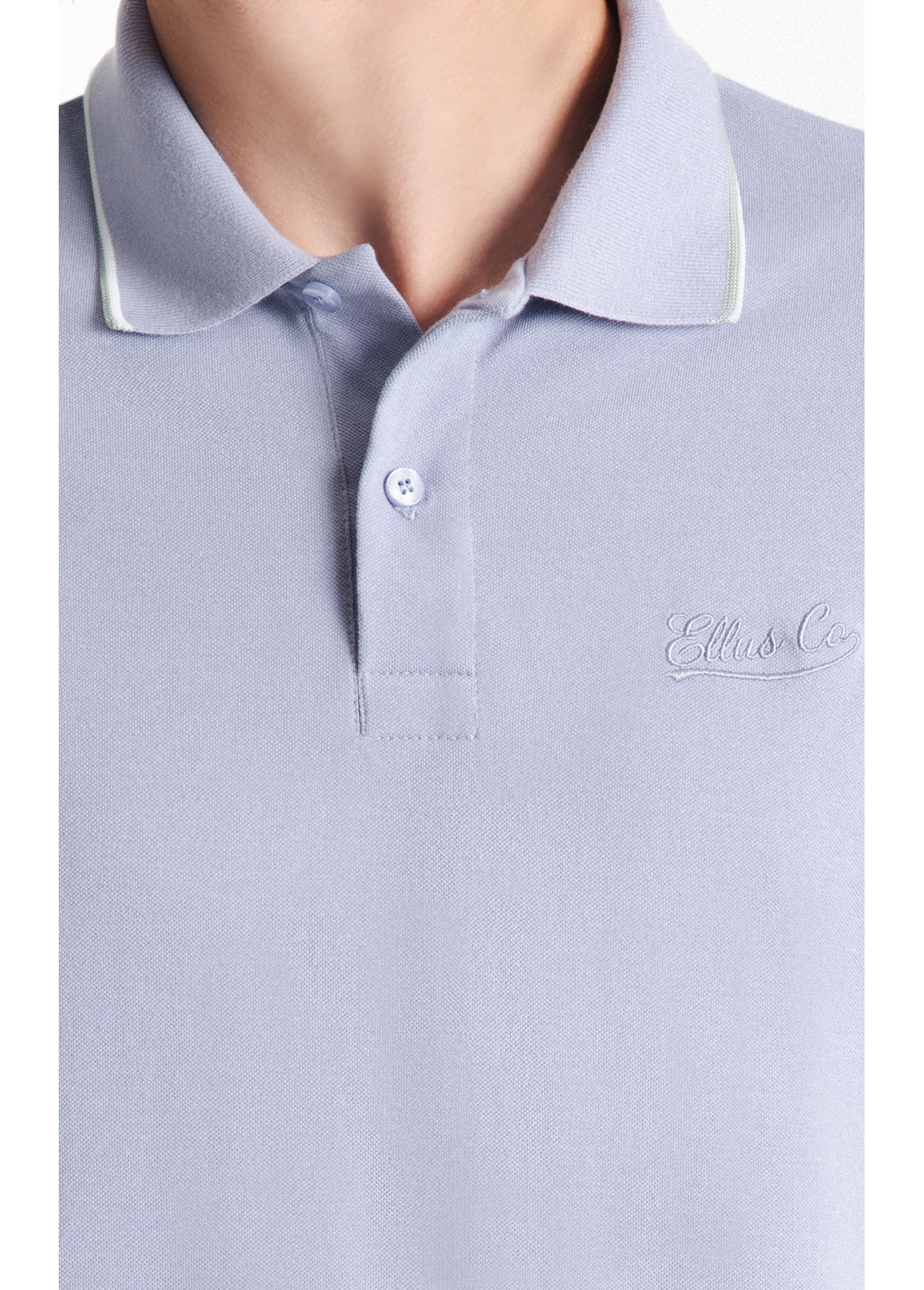 Polo Piquet Ellus Co Classic Mc Blue Vintage