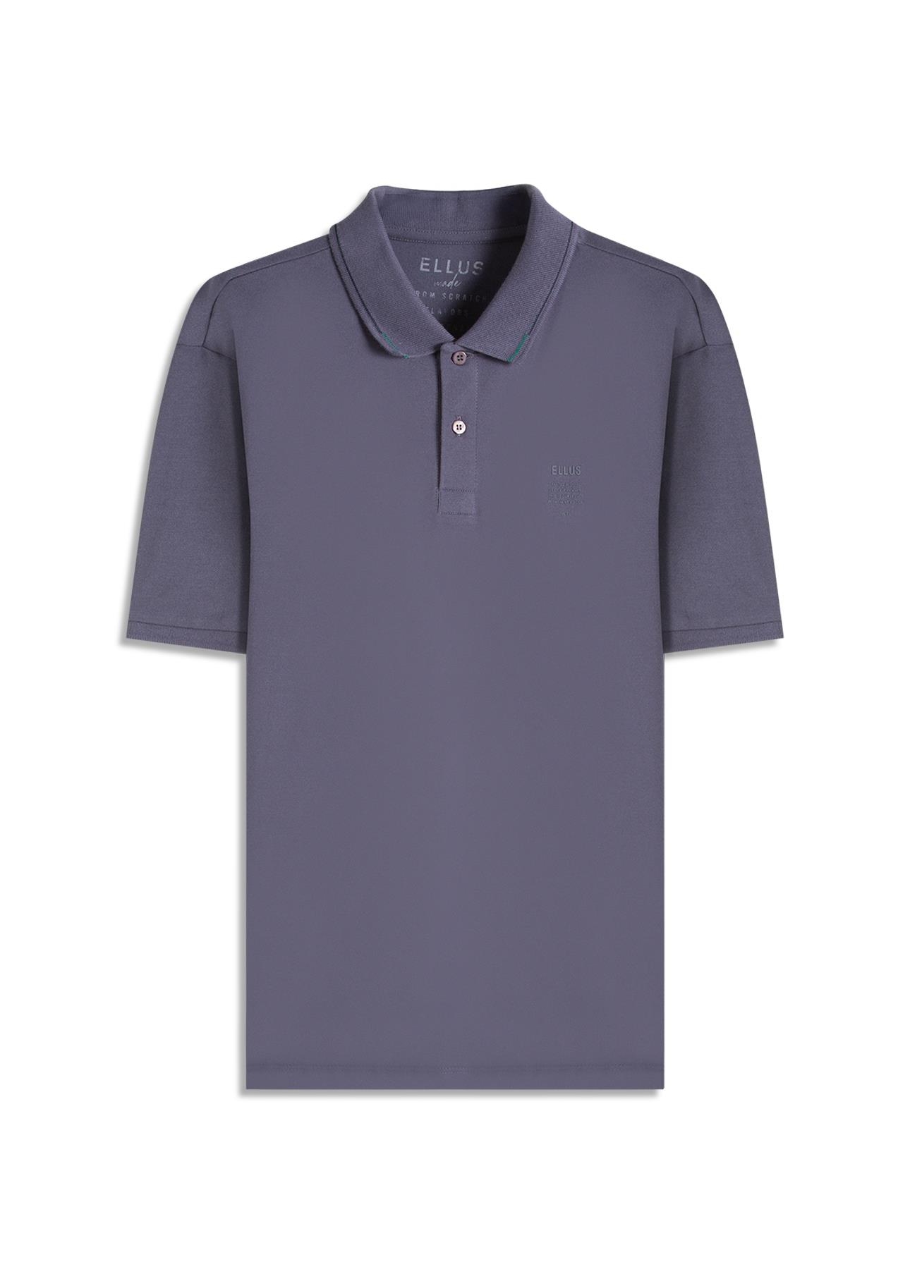 Polo Piquet Ellus Crafted Classic Mc Purple Blue