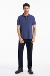 Polo Piquet Ellus Crafted Classic Mc Purple Blue