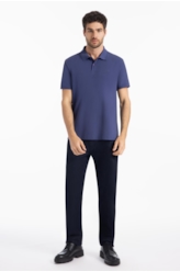 Polo Piquet Ellus Crafted Classic Mc Purple Blue