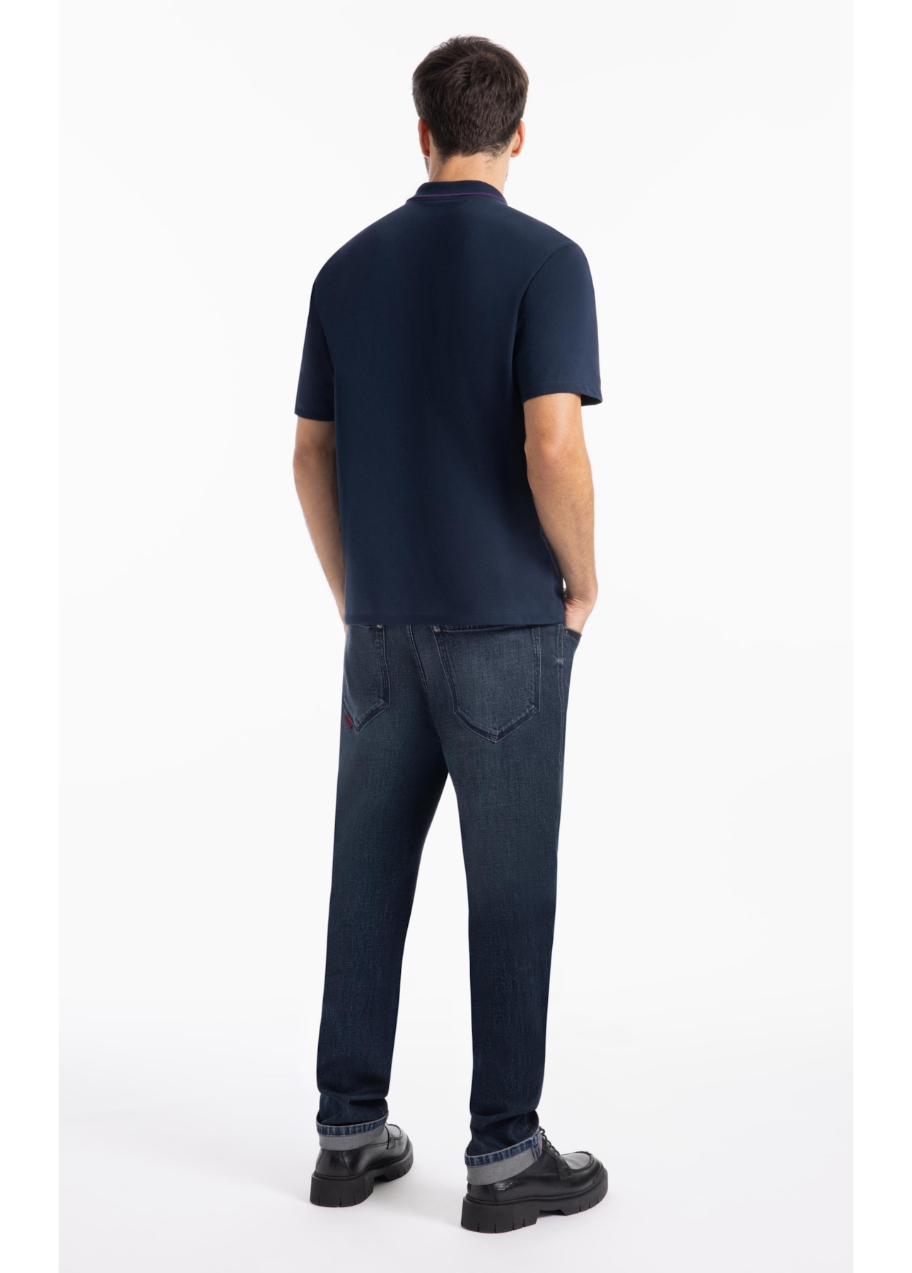 Polo Piquet Ellus Gotico Azul Marinho