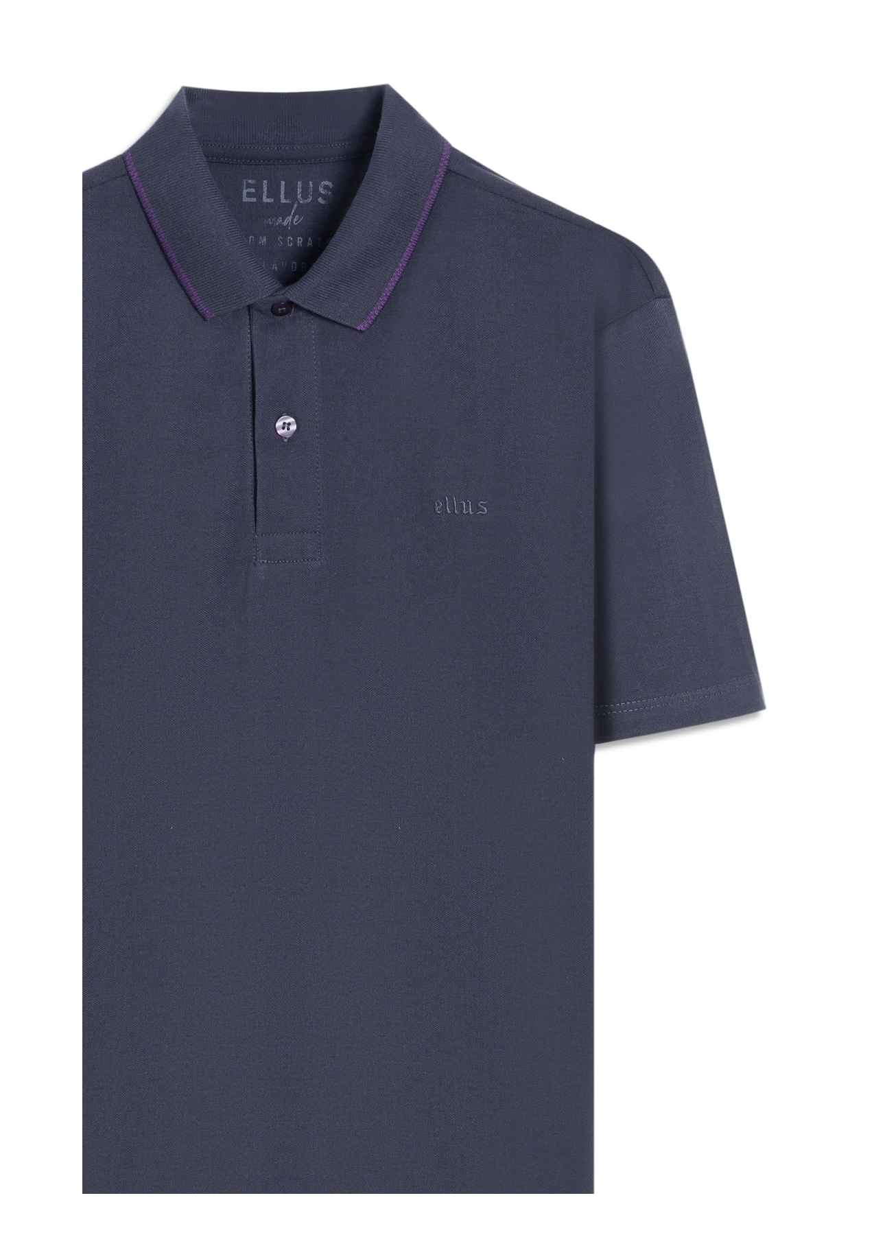 Polo Piquet Ellus Gotico Azul Marinho