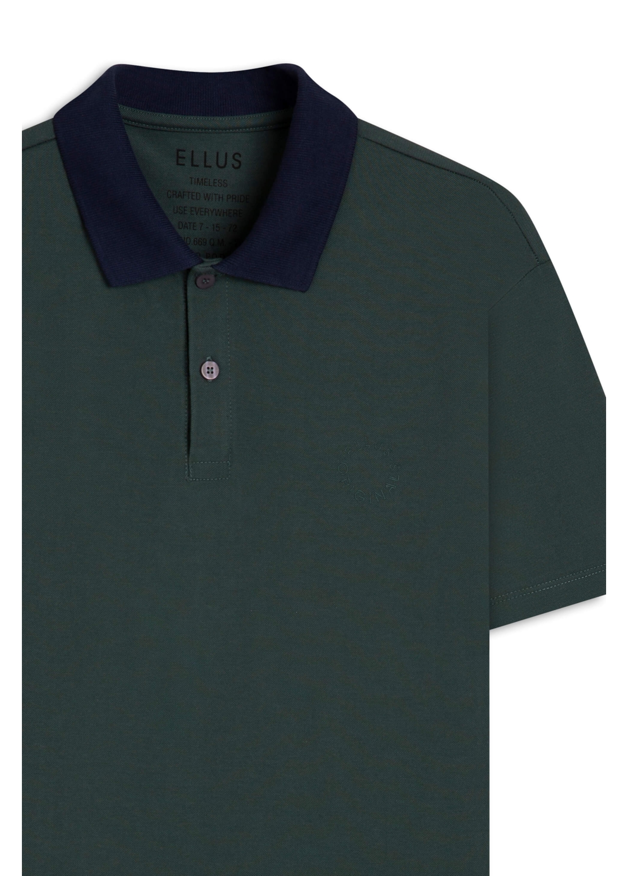 Polo Piquet Ellus Originals Classic Mc Verde Escuro