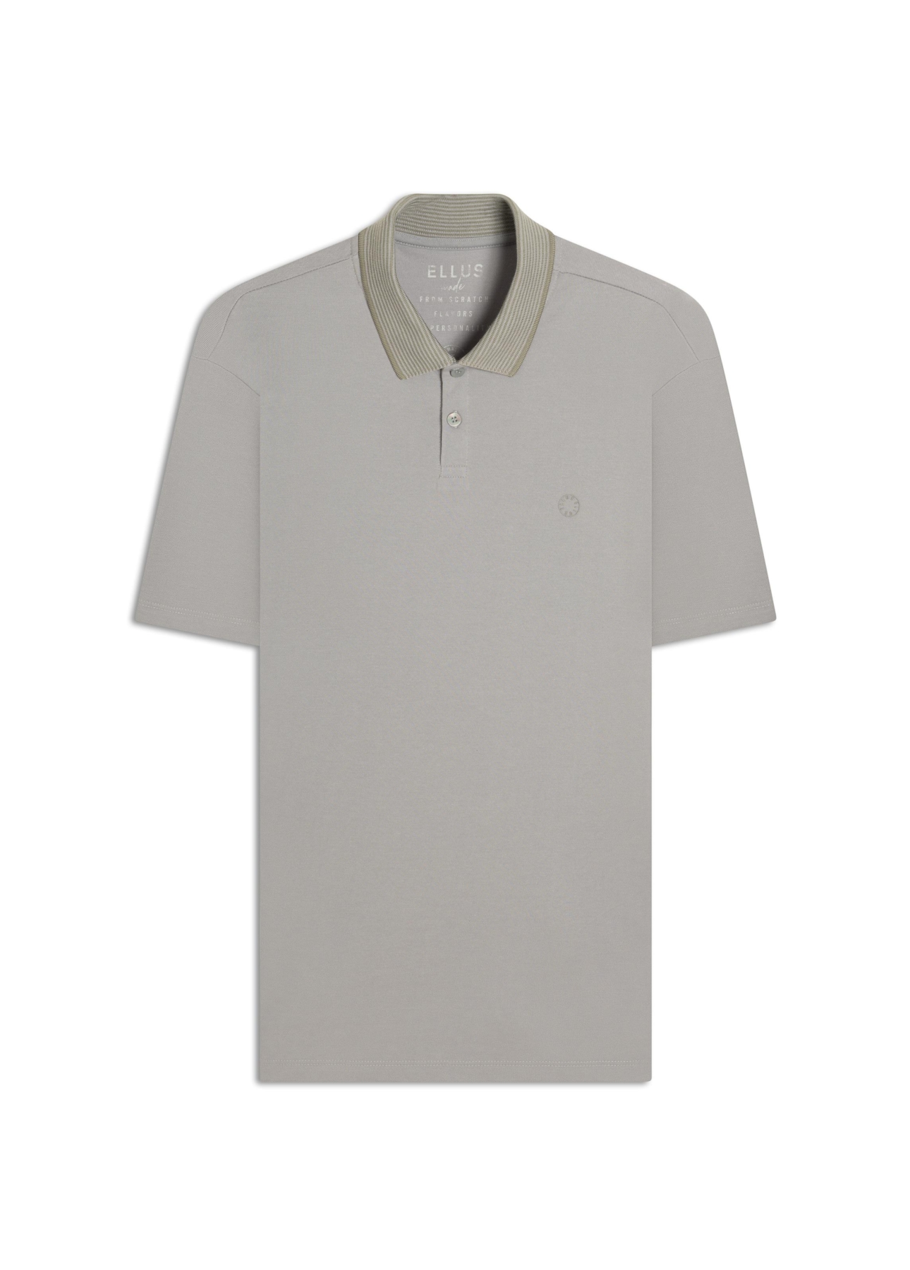 Polo Piquet Ellus Stripes Classic Mc Azul Seco