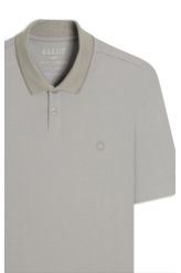Polo Piquet Ellus Stripes Classic Mc Azul Seco