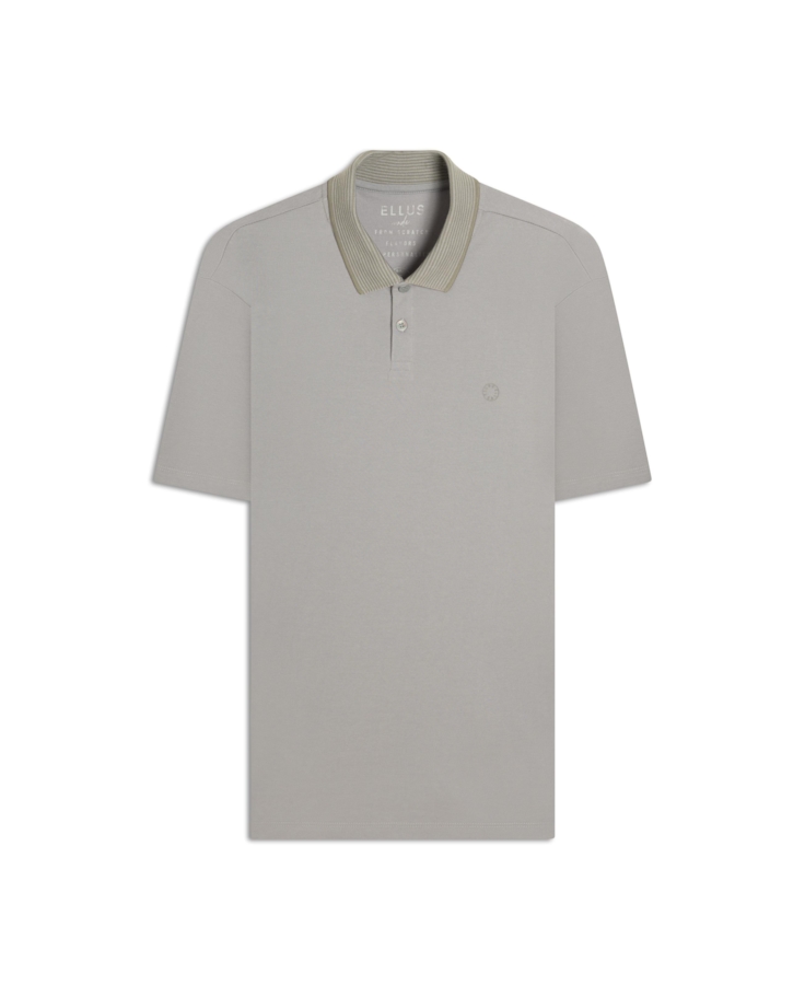 Polo Piquet Ellus Stripes Classic Mc Azul Seco