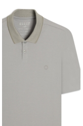 Polo Piquet Ellus Stripes Classic Mc Azul Seco