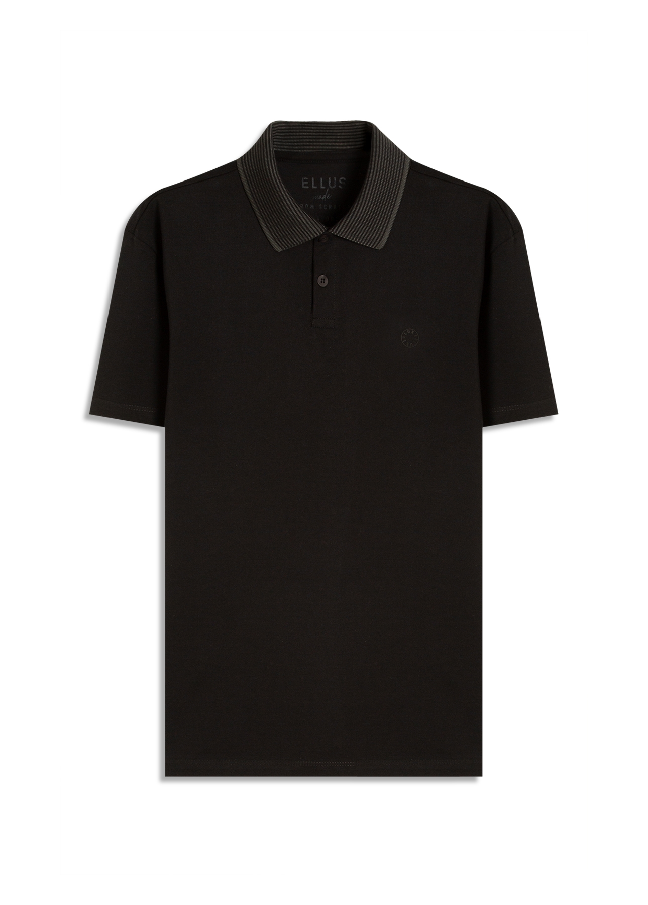 Polo Piquet Ellus Stripes Classic Mc Preto