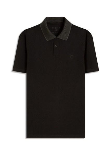 Polo Piquet Ellus Stripes Classic Mc Preto