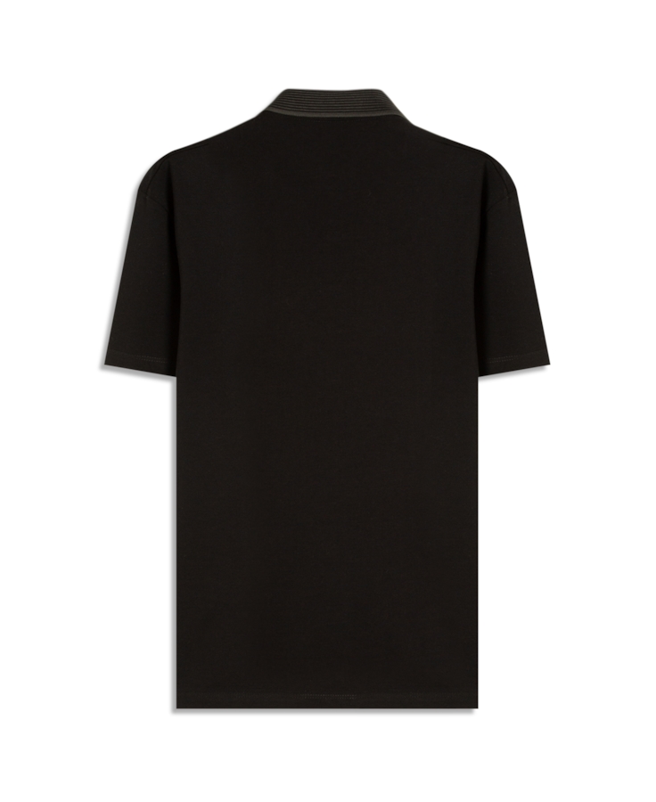 Polo Piquet Ellus Stripes Classic Mc Preto