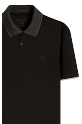 Polo Piquet Ellus Stripes Classic Mc Preto