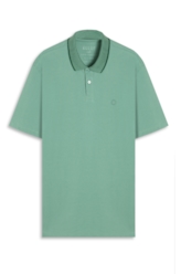 Polo Piquet Ellus Stripes Classic Mc Verde Maca
