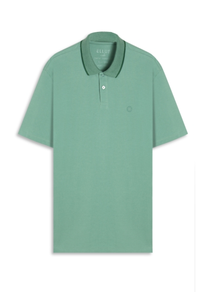 Polo Piquet Ellus Stripes Classic Mc Verde Maca