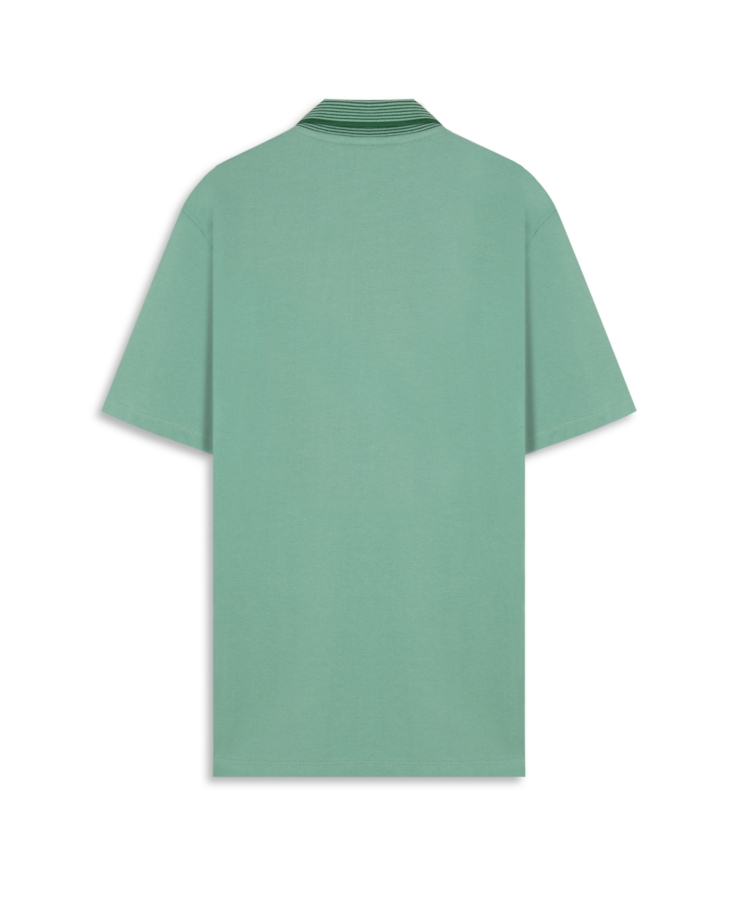 Polo Piquet Ellus Stripes Classic Mc Verde Maca