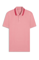 Polo Piquet Friso Triplo Classic Mc Rosa Dusty
