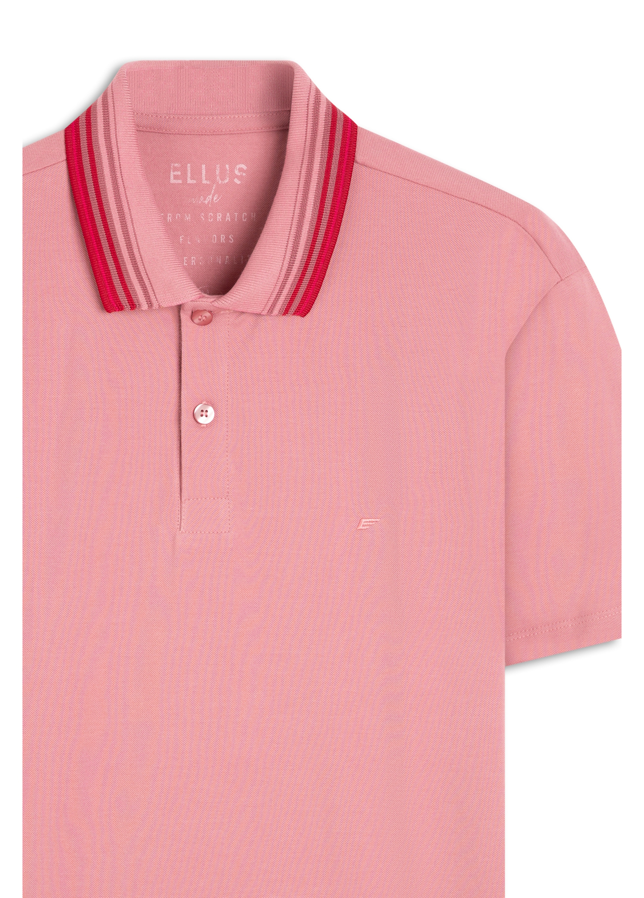 Polo Piquet Friso Triplo Classic Mc Rosa Dusty