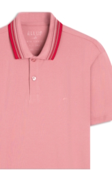 Polo Piquet Friso Triplo Classic Mc Rosa Dusty