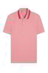 Polo Piquet Friso Triplo Classic Mc Rosa Dusty