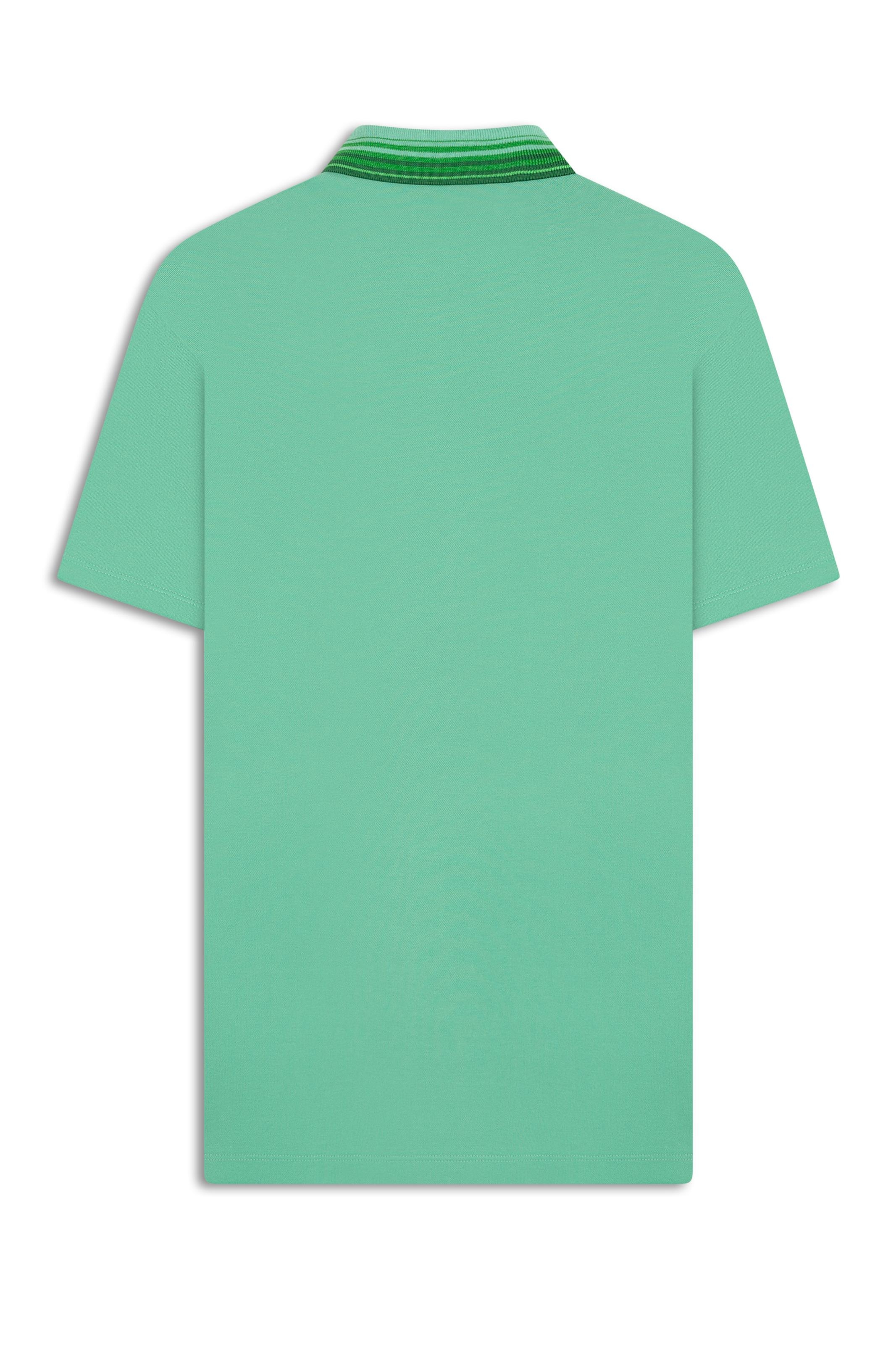 Polo Piquet Friso Triplo Classic Mc Verde Maca