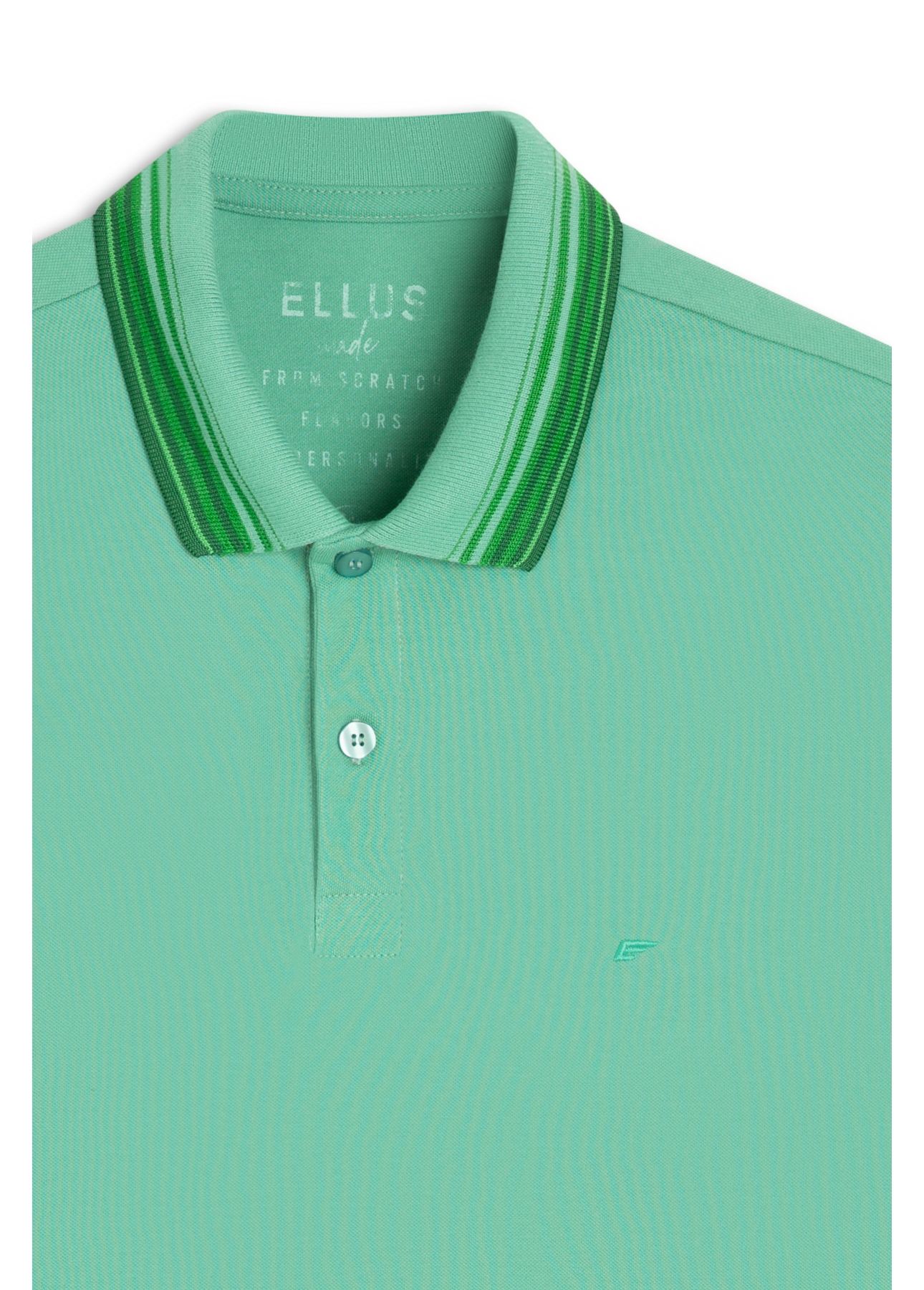 Polo Piquet Friso Triplo Classic Mc Verde Maca