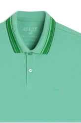 Polo Piquet Friso Triplo Classic Mc Verde Maca
