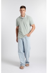 Polo Piquet Friso Verde Agua