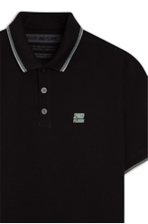 Polo Piquet Frisos Preto P21