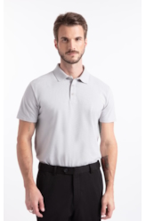 Polo  Piquet Jacquard Ellus Classic Prata