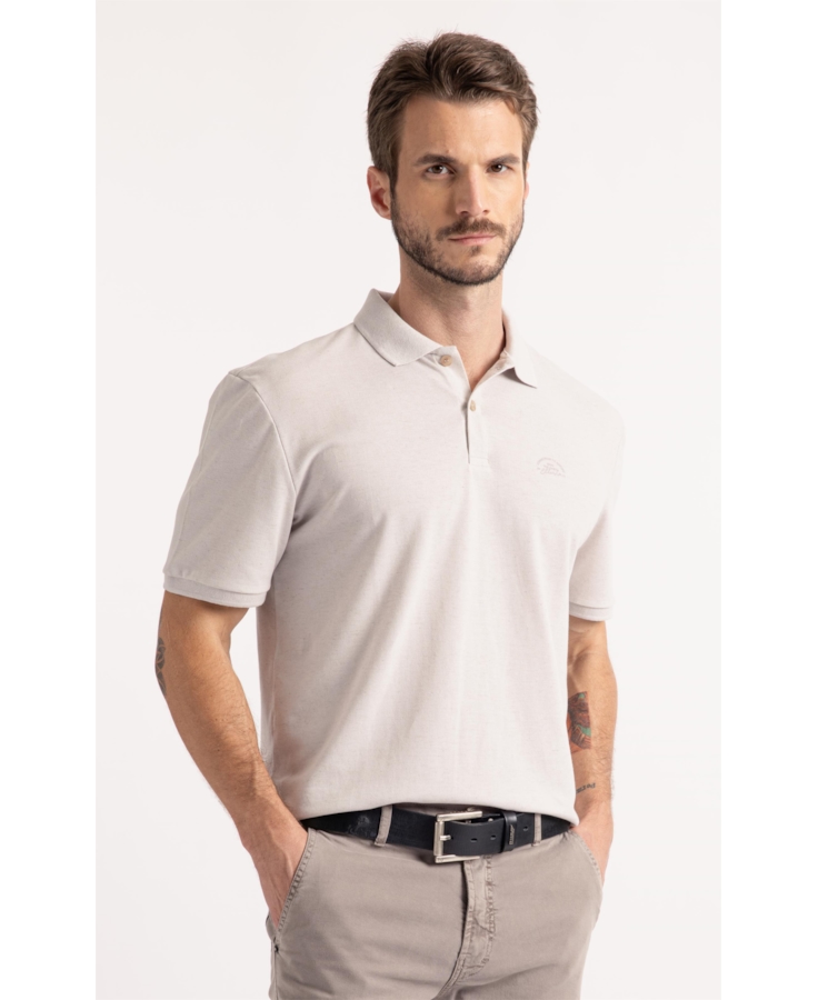 Polo Piquet Linen Ellus Classic Mc Prata