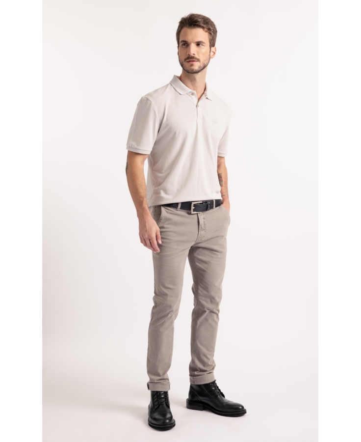 Polo Piquet Linen Ellus Classic Mc Prata