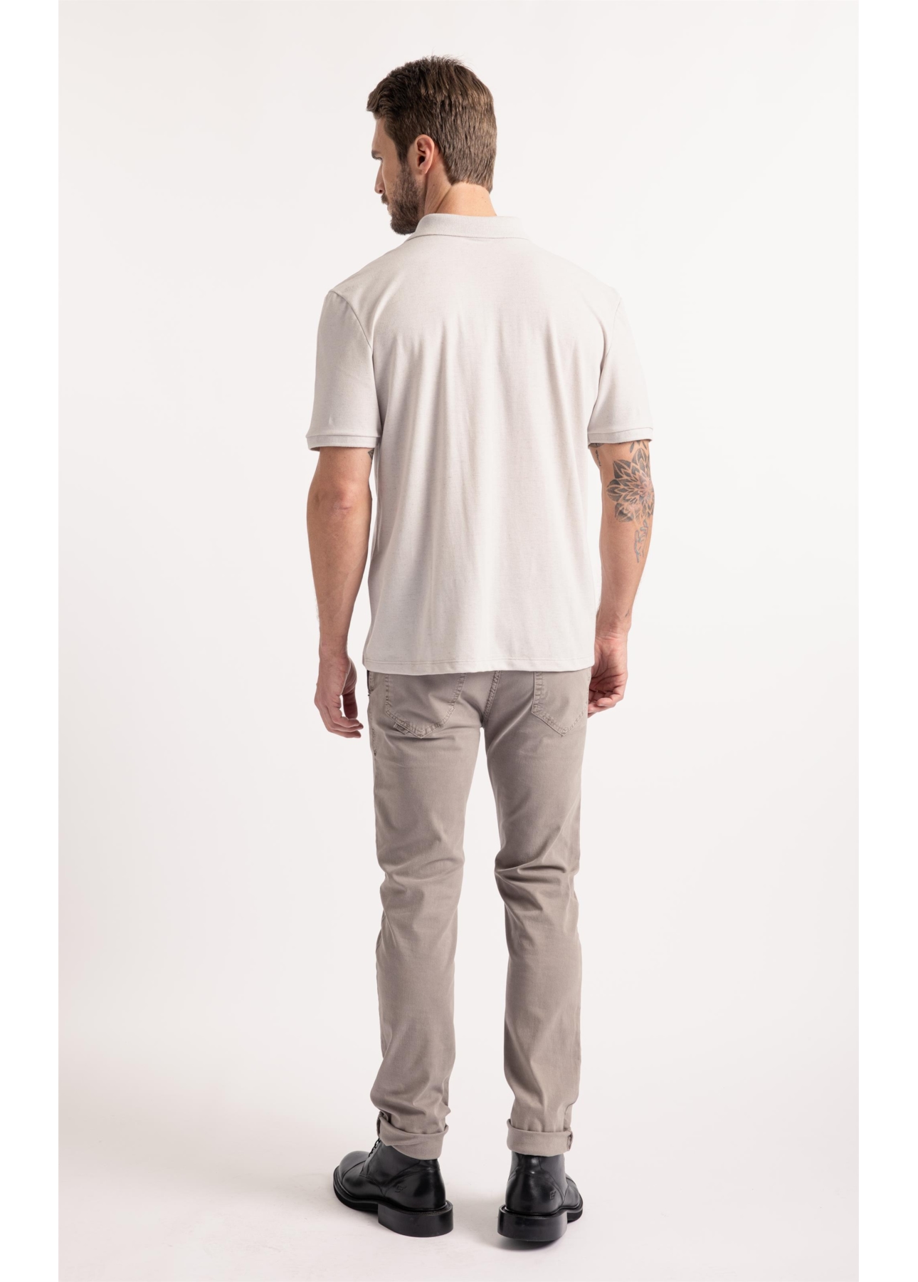Polo Piquet Linen Ellus Classic Mc Prata