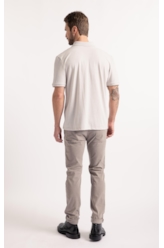 Polo Piquet Linen Ellus Classic Mc Prata