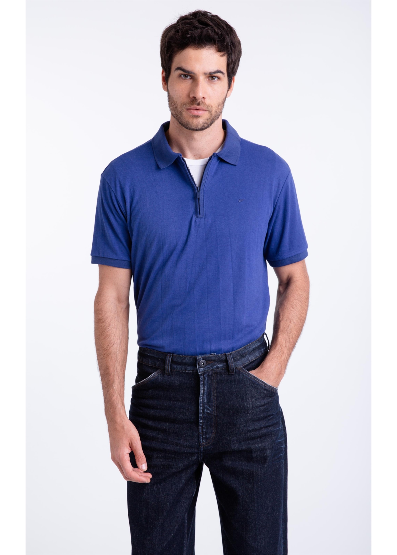 Polo Piquet Ly  Easa Azul Jeans
