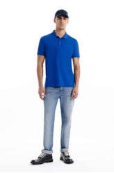 Polo Piquet Melange Easa Azul Bic
