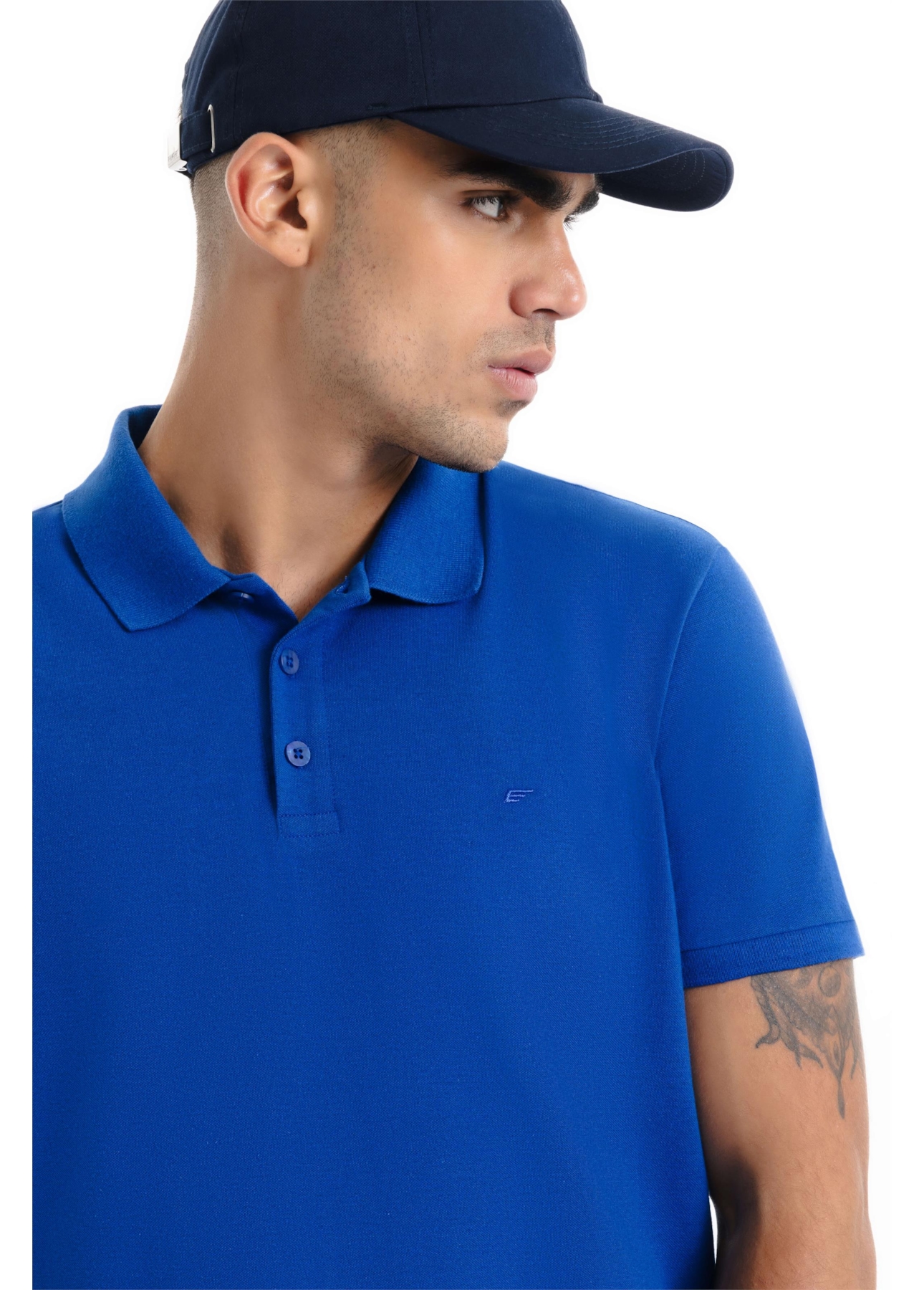 Polo Piquet Melange Easa Azul Bic