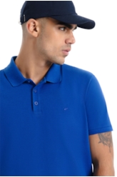 Polo Piquet Melange Easa Azul Bic