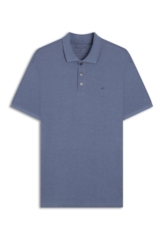 Polo Piquet Melange Easa Azul Claro Mescla