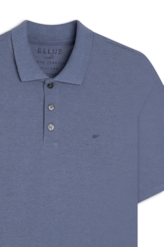 Polo Piquet Melange Easa Azul Claro Mescla